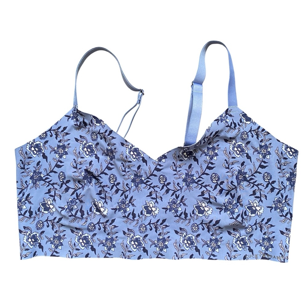 Lucky Brand Blue Floral Bralette Size 1X